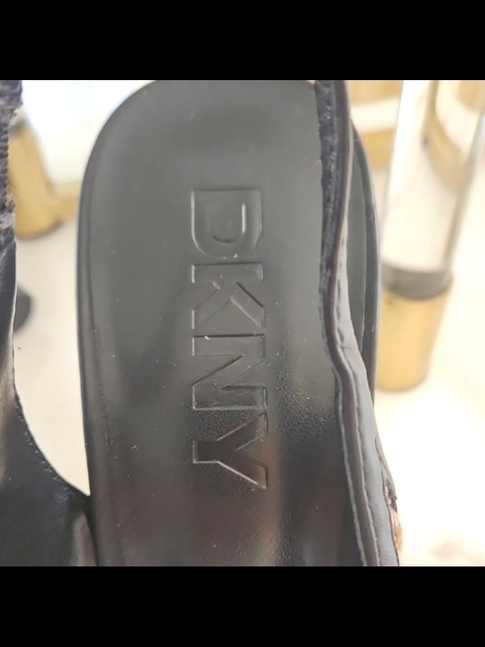 DKNY 7 1/2 Woven Pointed-Toe Slingback Pumps in Brown - Picture 3 of 3